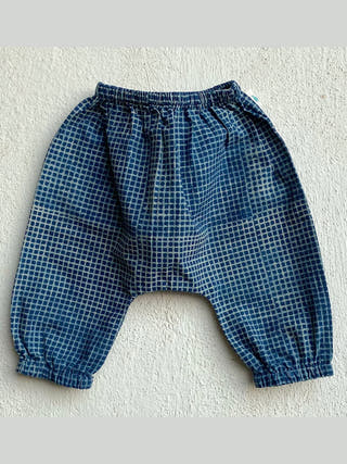 Organic Zoo Jhabla With Check Pants Indigo Whitewater Kids