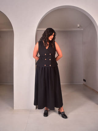 Zoey Vest Skirt Set Why So Blue 