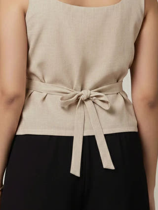 Creme Bow Top