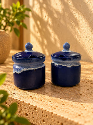 Urmi Ceramic Pickle Jars | Set Of 2