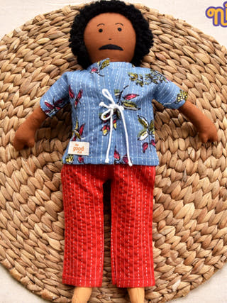 Nilah's Appa Boy Doll Blue Shirt