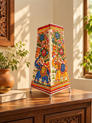 Elephant Flower Tholu Bommalata Lamp