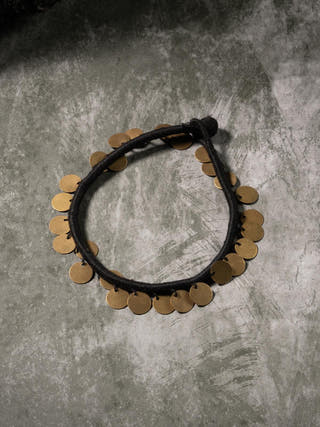 AnkletBlack Patwa Thread Anklet with Coin CharmsKaladoraFlourish Planet