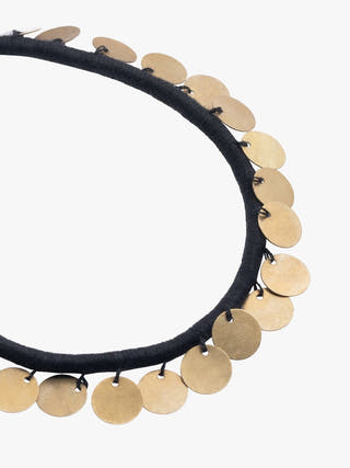 AnkletBlack Patwa Thread Anklet with Coin CharmsKaladoraFlourish Planet