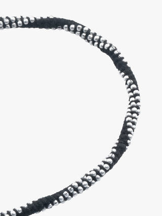AnkletBlack Patwa Thread Anklet with Metallic Bead DetailingKaladoraFlourish Planet