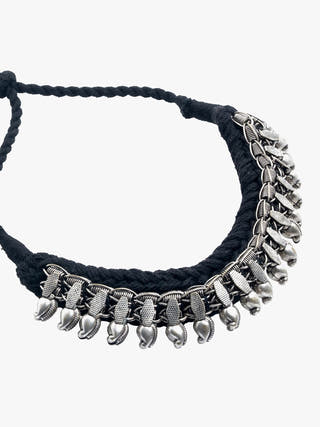 NecklaceBlack Patwa Thread Choker with Metallic DetailingKaladoraFlourish Planet