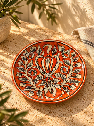 Ira Blue Pottery Plate