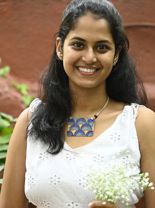 Retro Copper Enamel Pendant