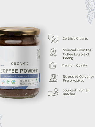 Organic Black Coffee Powder jar