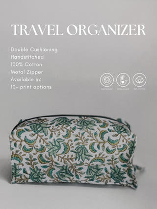 Sustainable Cotton Travel Small Pouch