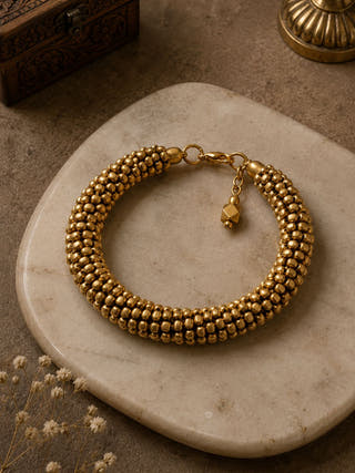 Arohi Dokra Bead Cuff