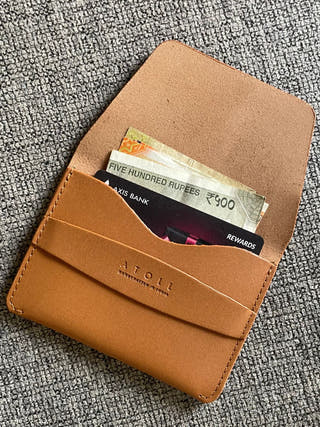 Greece Tan Flap Wallet