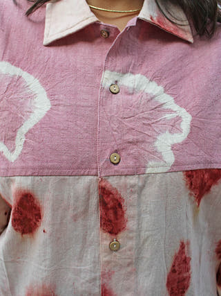 Khadi Cotton Yugen Shirt Pink BAGEEYA