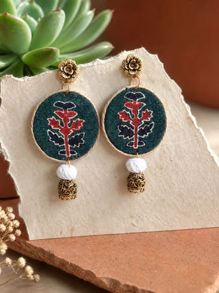 Mehak Upcycled Handmade Textile Earring