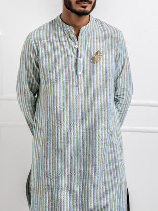 Madhav Hands Spun Hand Woven Cotton Men's Kurta
