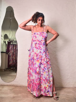 Sway Tie Dress Purple