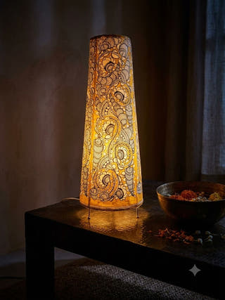 Tholu Bommalata Lotus Floor Lamp