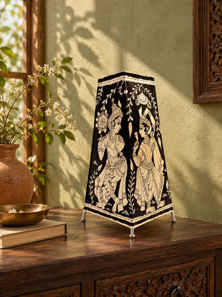 Radha Krishan Tholu Table Lamp - Black