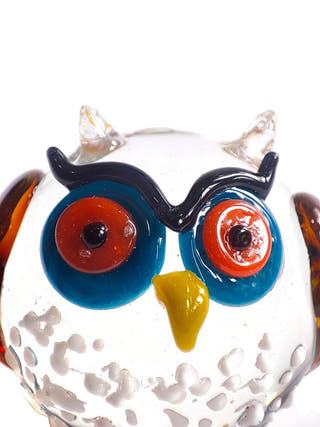 Home DecorGlass Owl - Multicolor FigurineSix Brothers Glass ArtistFlourish Planet