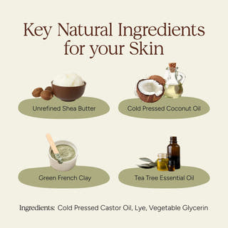 Green French Clay & Tea Tree Body Soap With Shea Butter