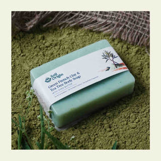 Green French Clay & Tea Tree Body Soap With Shea Butter