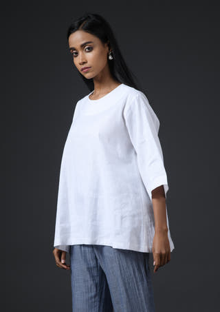 Half Sleeve Top White