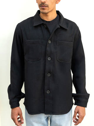 Handwoven Black Merino Wool Shacket