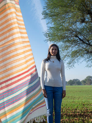 Handwoven Multicolor Merino Wool Shawl