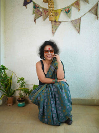 Harini Saree | Batik Print Handloom Cotton Saree