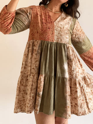 Mistletoe Organic Cotton Tiered Dress BAGEEYA
