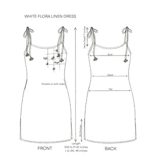 White Flora Linen Dress