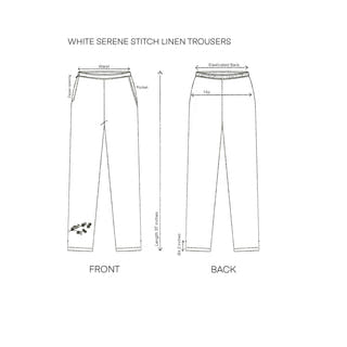 White Serene Stich Linen Shirt & Trouser Set