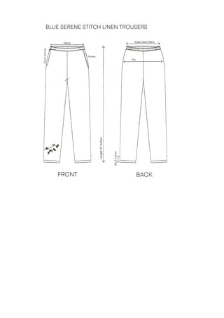 Indigo Bloom Linen Set of Dress & Trouser