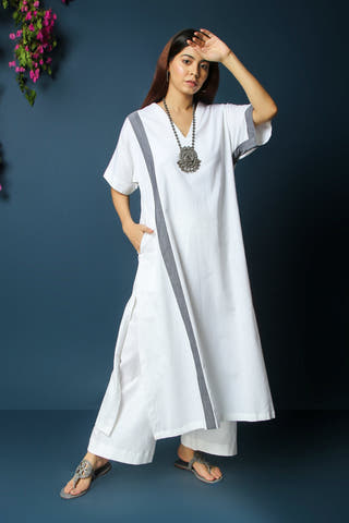 Firdaus Co-Ord Set - White