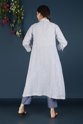 Blue Striped Kurta Co-Ord Set