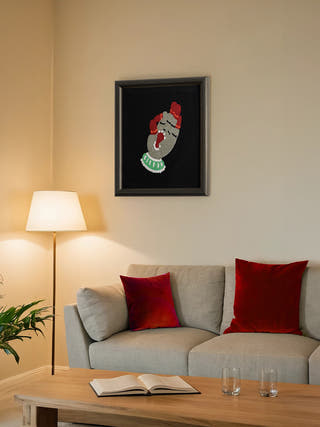 Black Mudra Wall Art - Unframed Juhi Malhotra 