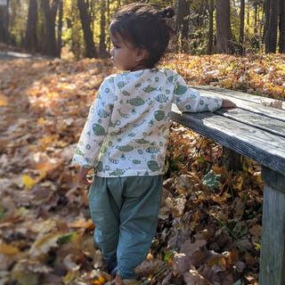 Unisex Organic Fish Print Kurta And Pants Mint