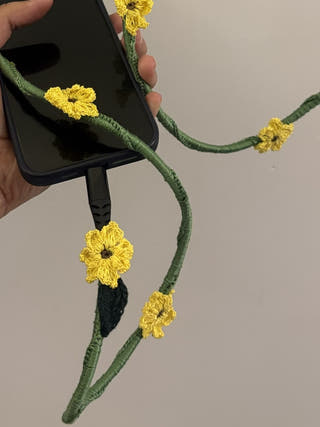 Sunflower Crochet Charging Cord C-Lightening Cable