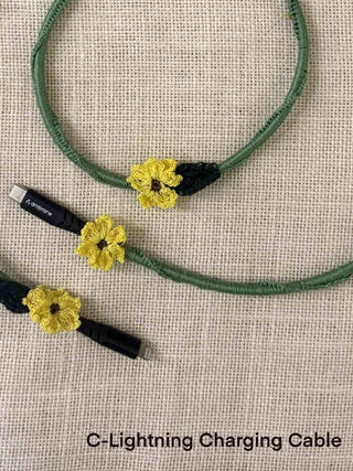 Sunflower Crochet Charging Cord C-Lightening Cable