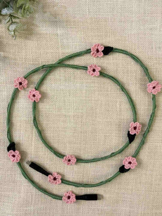 Pink Daisy Crochet Charging Cord C-C Cable