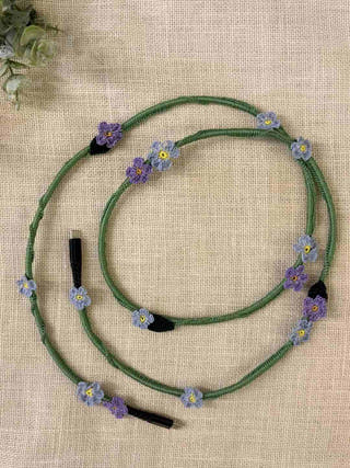 Blue Daisy crochet charging cord C-C Cable