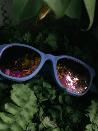 Pink Mirrored Large Wayfarers Without