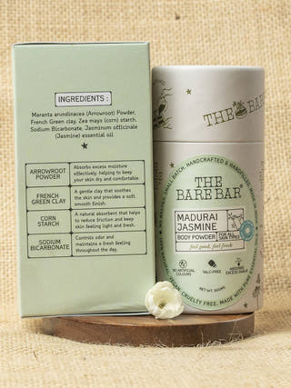 Madhurai Jasmine Body Powder (Talc free)