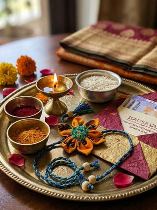 Aasha Handmade Textile Rakhi