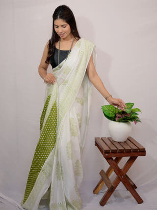 Haritima Print Modal Silk Saree