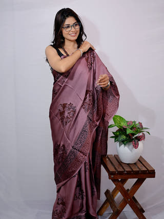 Bird Paradise Modal Silk Saree