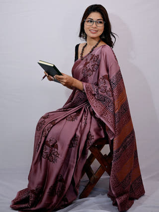 Bird Paradise Modal Silk Saree