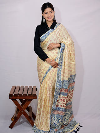 Feerozi Buti Modal Silk Saree