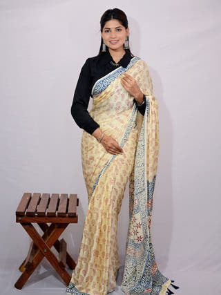 Feerozi Buti Modal Silk Saree