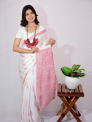 Red Pine Modal Silk Saree
